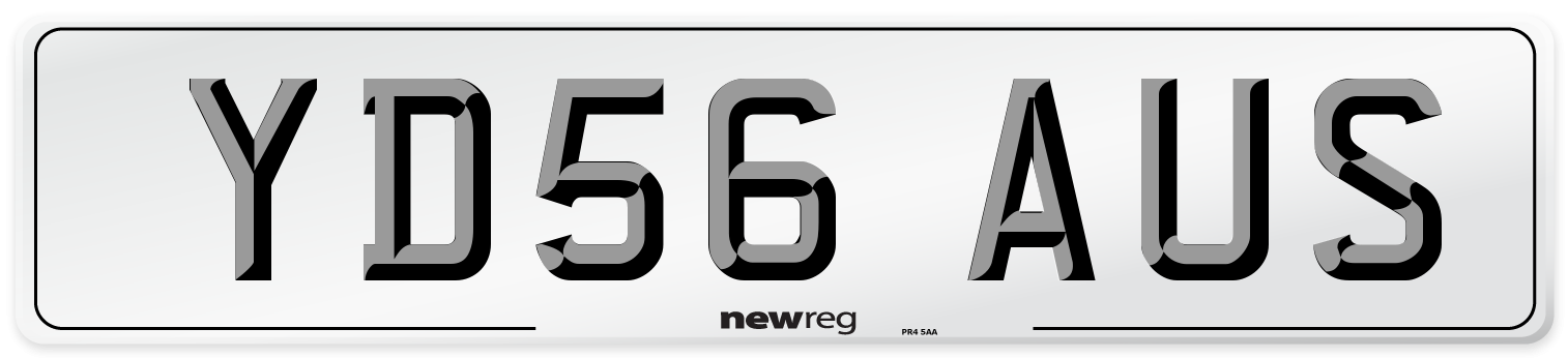 YD56 AUS Number Plate from New Reg